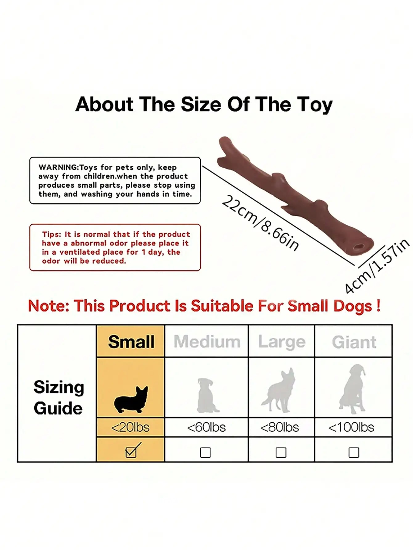 BranchBark Squeaker™ | Branch-Shaped Interactive Dog Chew Toy | Dog Paw Clothing