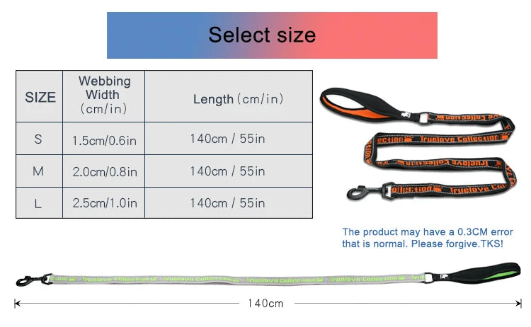 the SHIELDSTRIDE PET LEASH - Truelove Pet Leash, Nylon Explosion-Proof, Reflective for Cat and Dog, Small/Medium/Large, Travel Cross Walking Training
