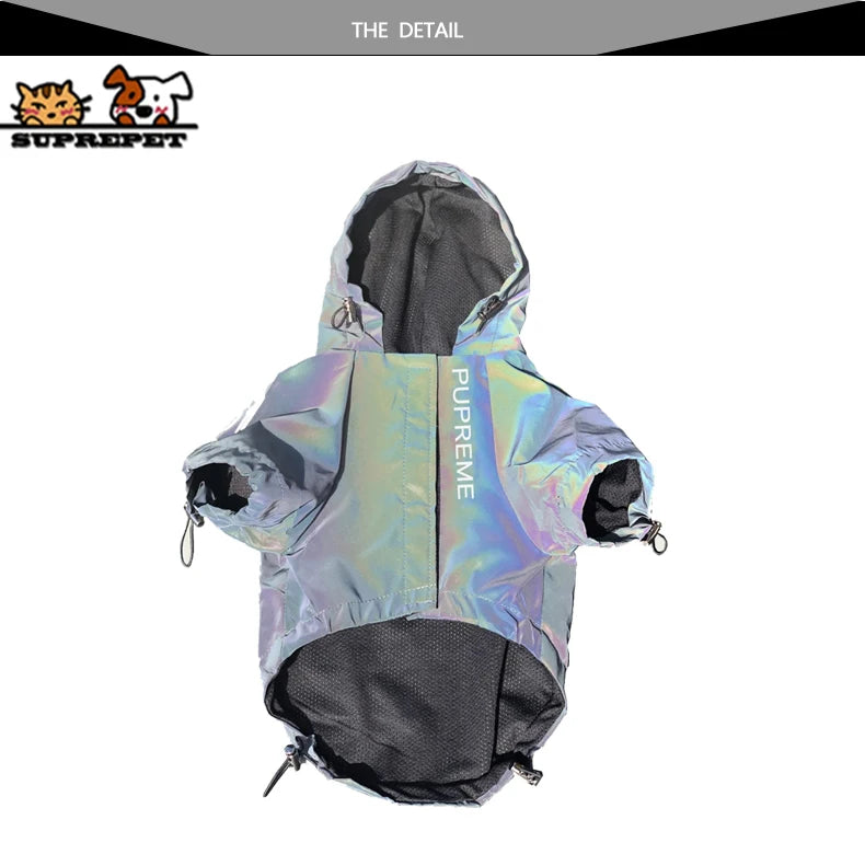 the UNICOAT DOG - Dog Raincoat Jumpsuit Raincoat, Reflective Jacket Waterproof Jumpsuit, Coat Clothes for Bulldogs and Chihuahuas