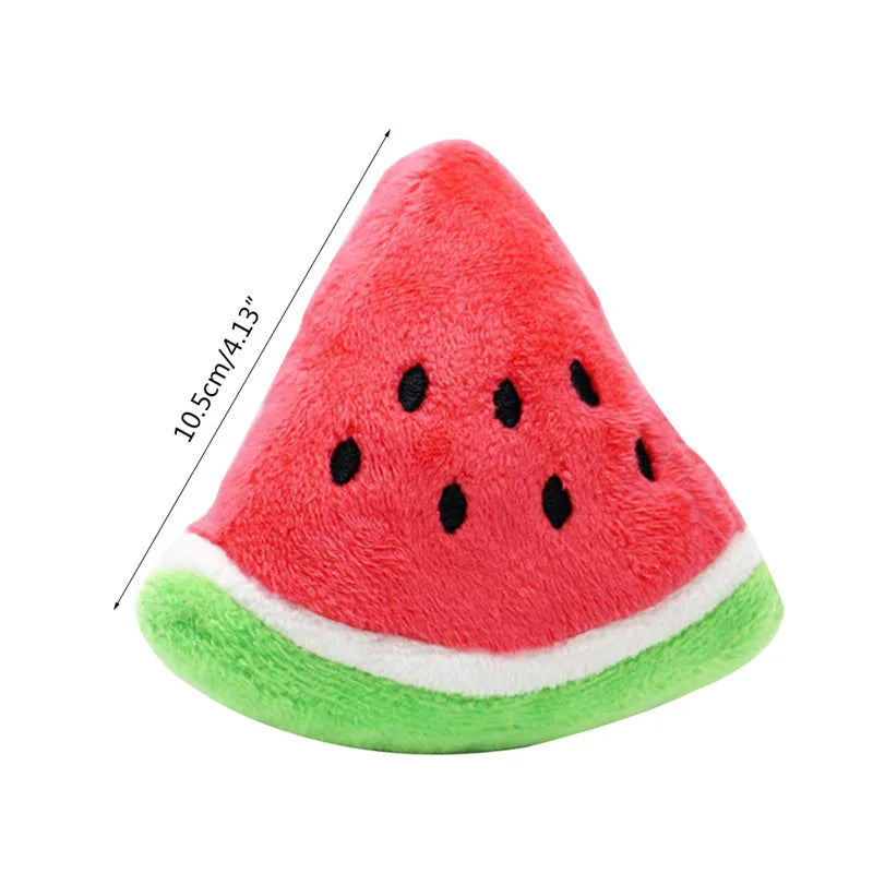 MelonMunch Plush™ | Watermelon Squeaky Dog Toy | Dog Paw Clothing