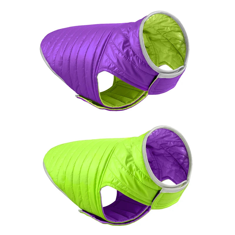 Winter Reversible Dog Light Down Jacket for Small Medium Dogs Pets Clothes Waterproof French Bulldog Coat Mascotas abrigo perro