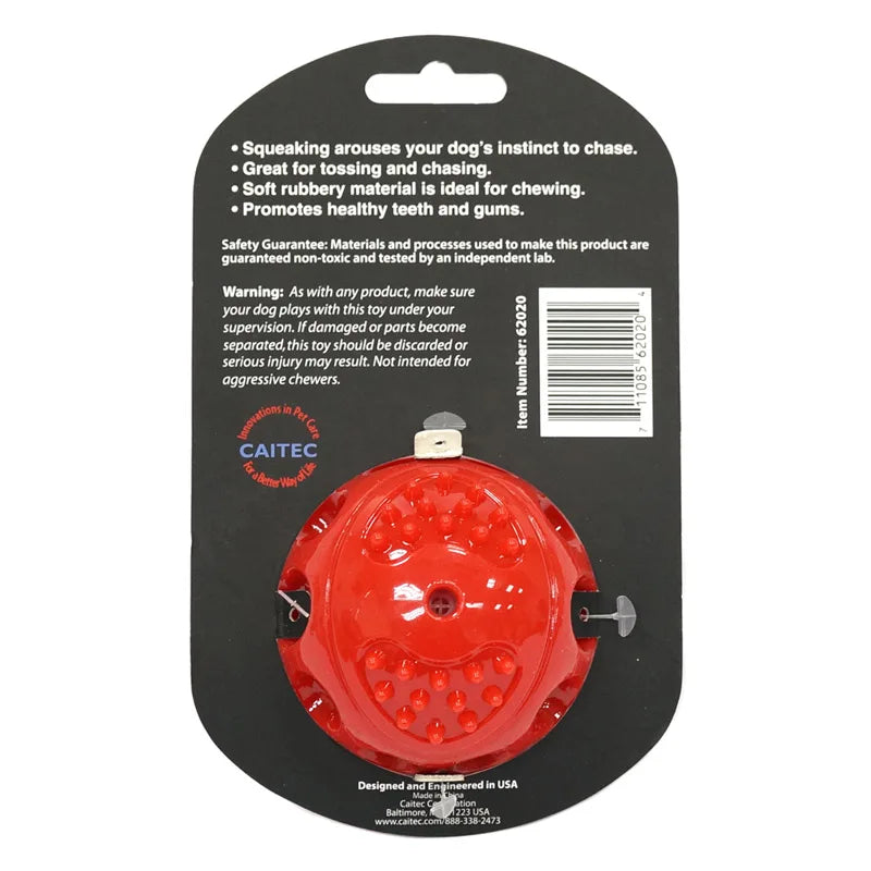 the SQUEAK BALL - CAITEC Dog Toys Squeaking Bouncing Ball