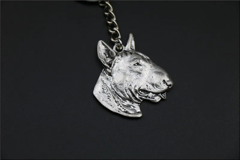the TERRIERTAG CHARM - Bull Terrier Keychain/Jewelry, Popular Dog Embossed Key Chain, New Fashion Colors