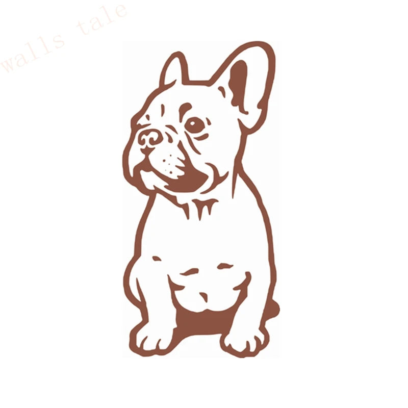 FRENCH BULLDOG WALL STICKER CAR BUMPER STICKER FRANCES DOG VINYL DECALS