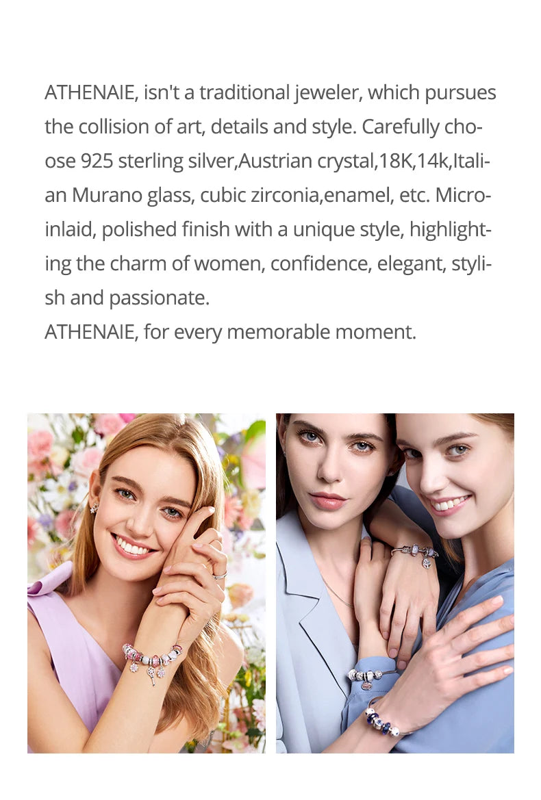 ATHENAIE 925 Sterling Silver Corgi Pet Charms Mixed CZ Yellow Cute Akita Puppy Dog Animal Charms Beads for Bracelet Jewerly