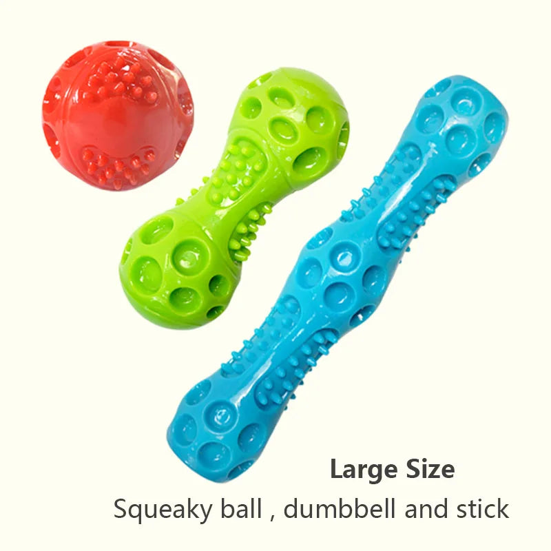 the CAITEC TOYS - Caitec Dog Toys, Squeaking Bouncing Ball, Durable Floatable Springy Pet Toys, Squeaky Ball, Bite Resistant