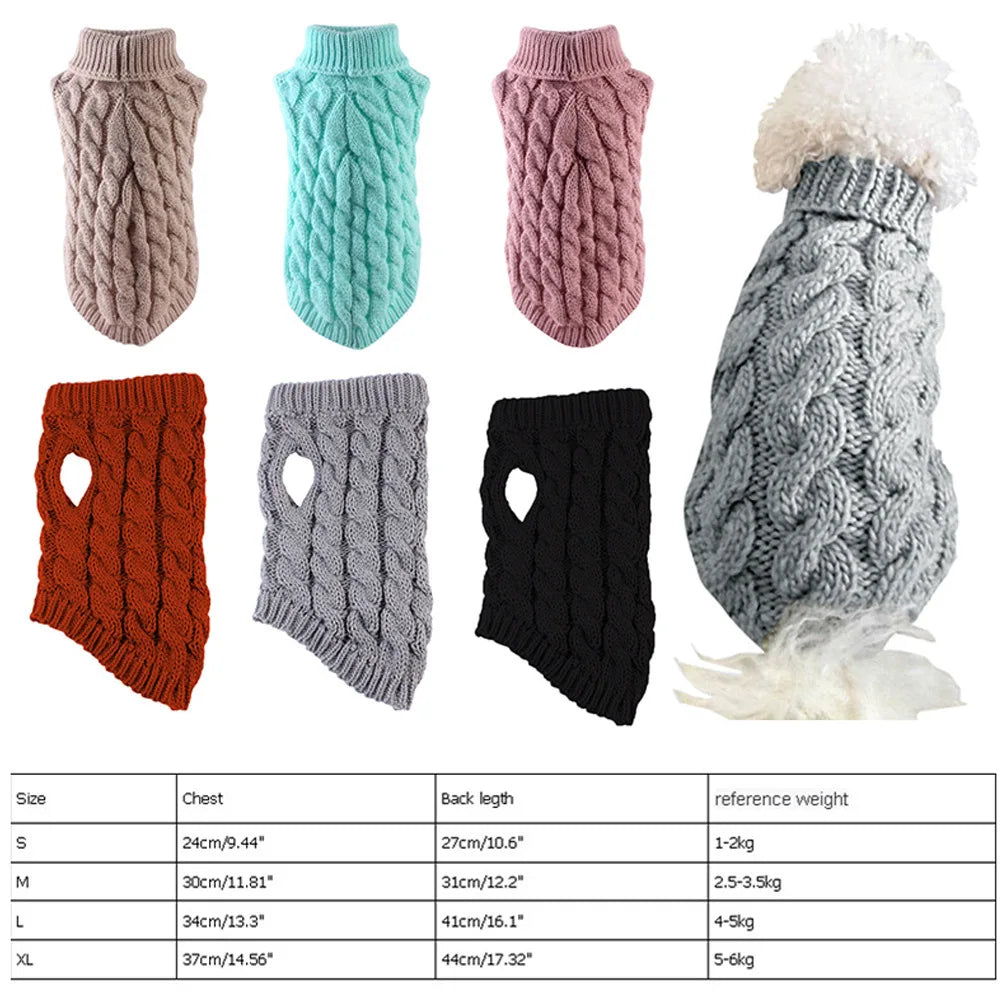 SnuggleStripe Knit Sweater™ Winter Dog Sweater | Dog Paw Clothing™