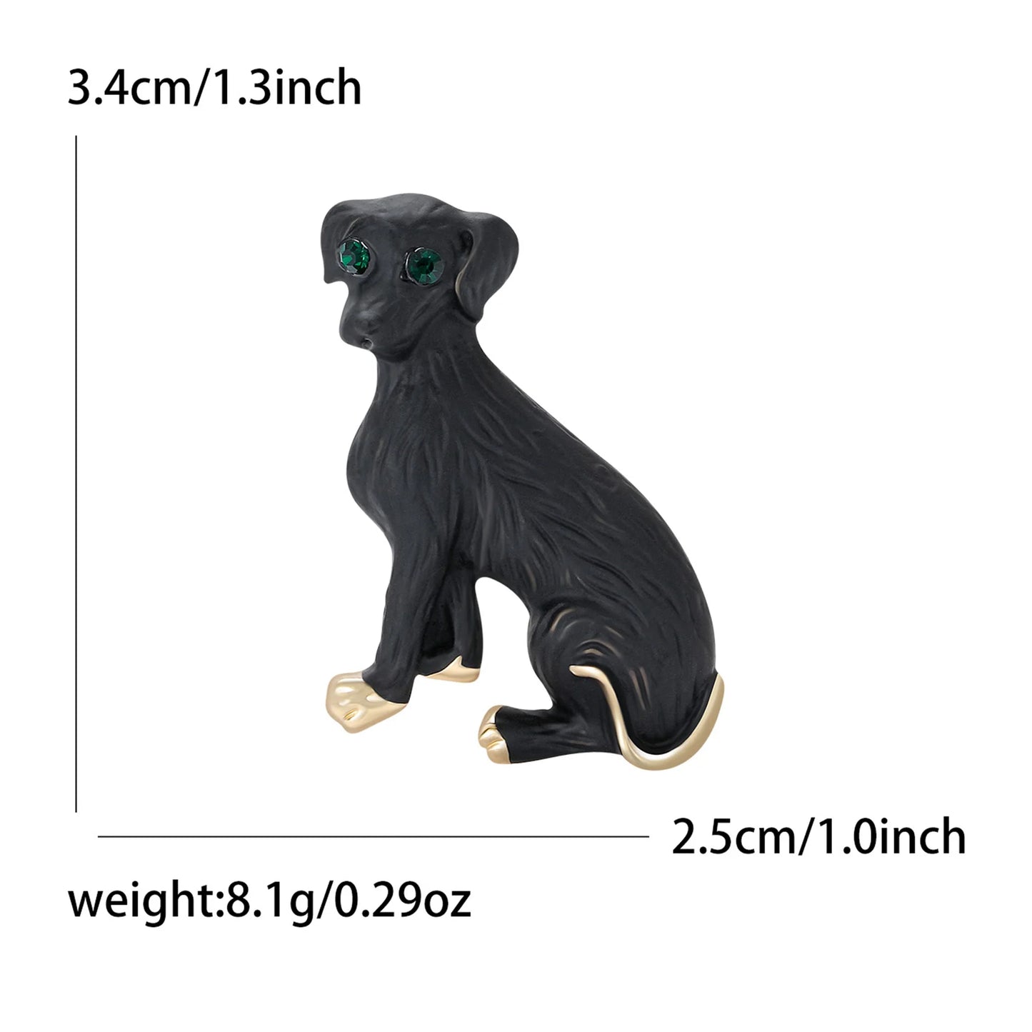 Classic Rhinestone Dog Brooches for Women Enamel Animal Pins Necklace Office Party Friend New Fashion Gifts Jewelry Accessories