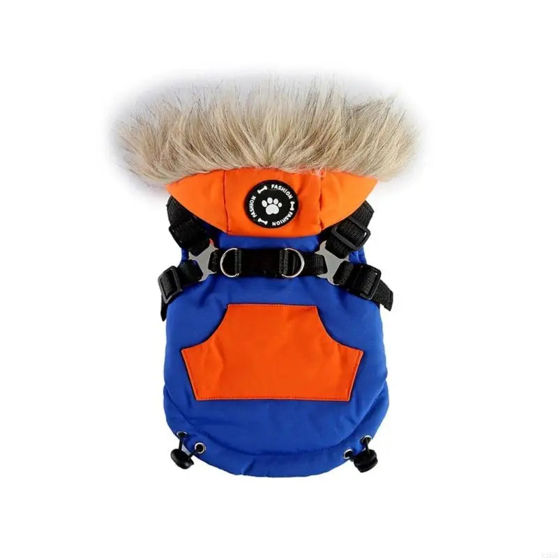 the TRAILBLAZER - Outdoor Activity Insulated Waterproof Dog Winter Vest with Reinforced Harness Attachment, Reflective Pet Warm Coat