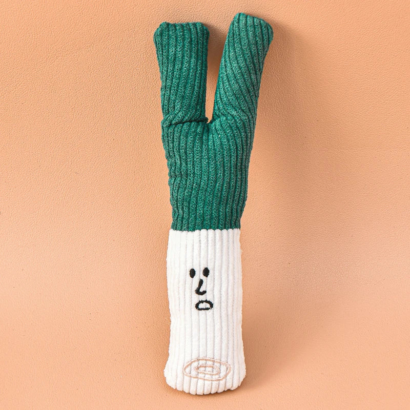 VeggieSqueak Chew Crew™ | Vegetable Plush Squeaky Dog Toy | Dog Paw Clothing