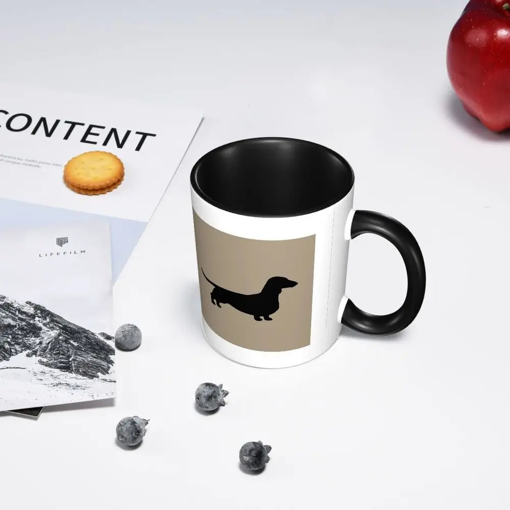 the PAWDACH MUG - Dachshund Dog Mug, Funny Ceramic Coffee Cups/Tea Mugs, Milk Cup, Drinkware, Gifts for Friends