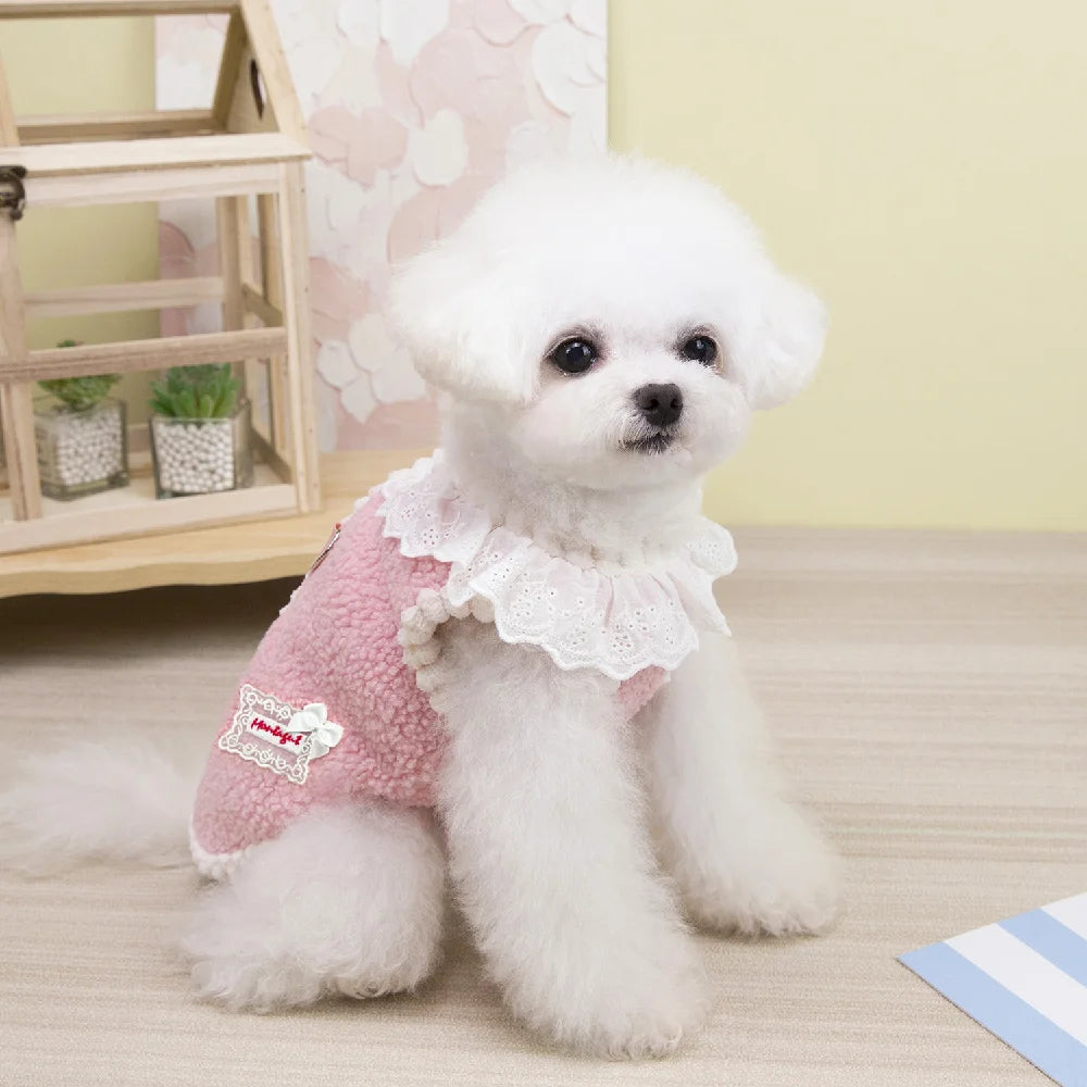 Dog Waistcoat Winter Warm Puppy Clothes for Small and Medium Doggy Pomeranian Chihuahua Vest With Button With D-Ring