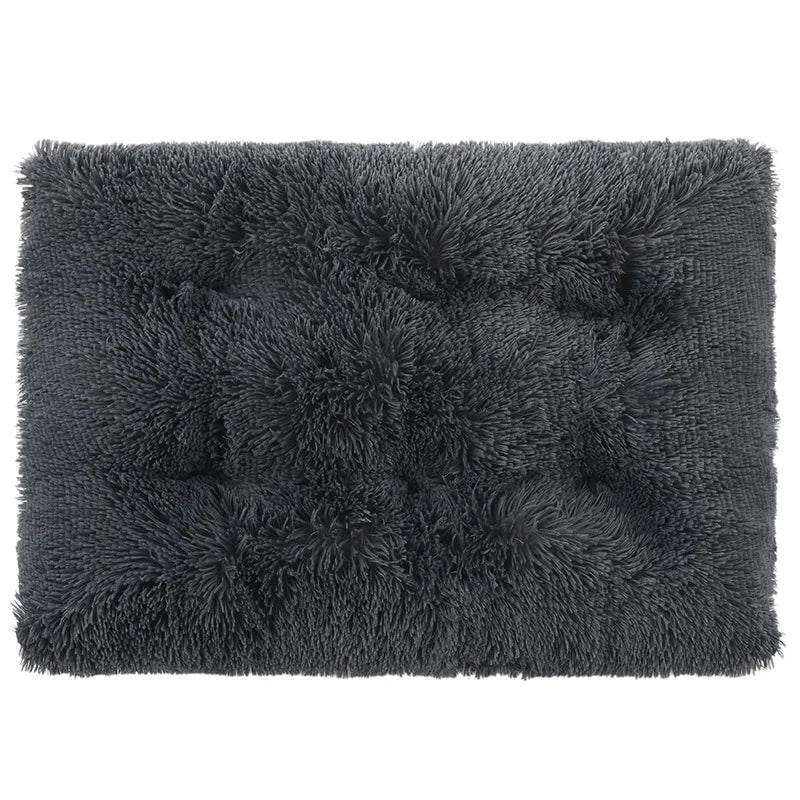 Long Plush Rectangle Bed Non-Slip Bottom Winter Sofa Bed Mat For Small Dogs Chiwawa Bed Kennel Sleeping Mattress Dog Supplies XS