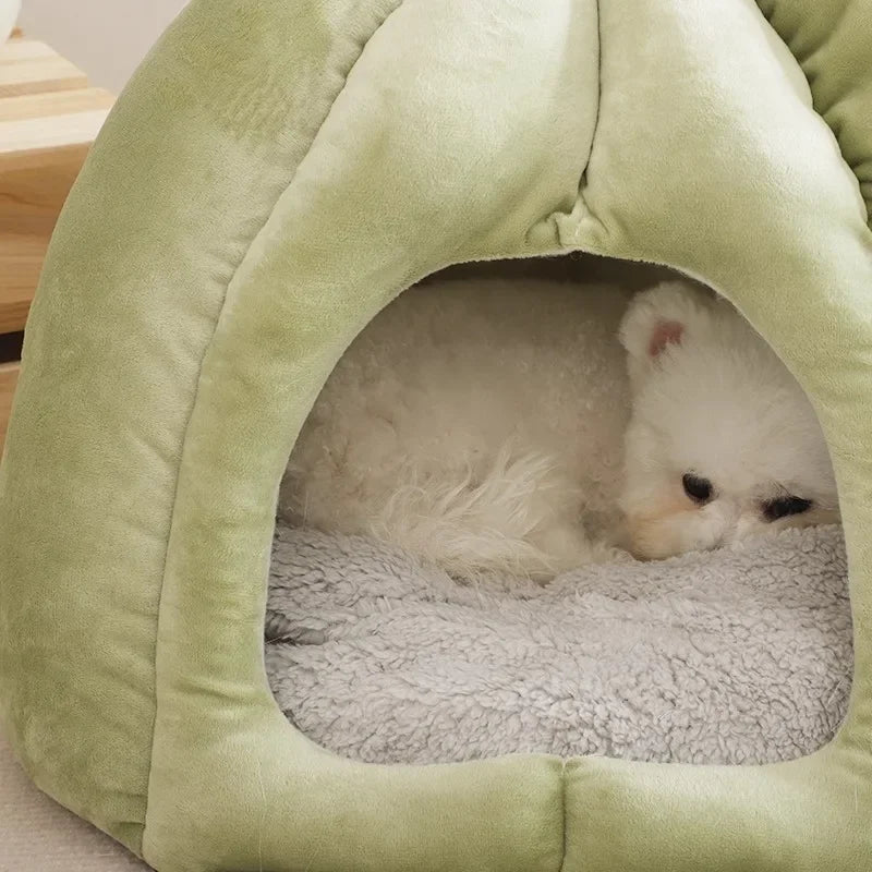 A Closed, Detachable and Washable Dog House for Keeping Warm in Winter and A Pet Bed Suitable for All Seasons