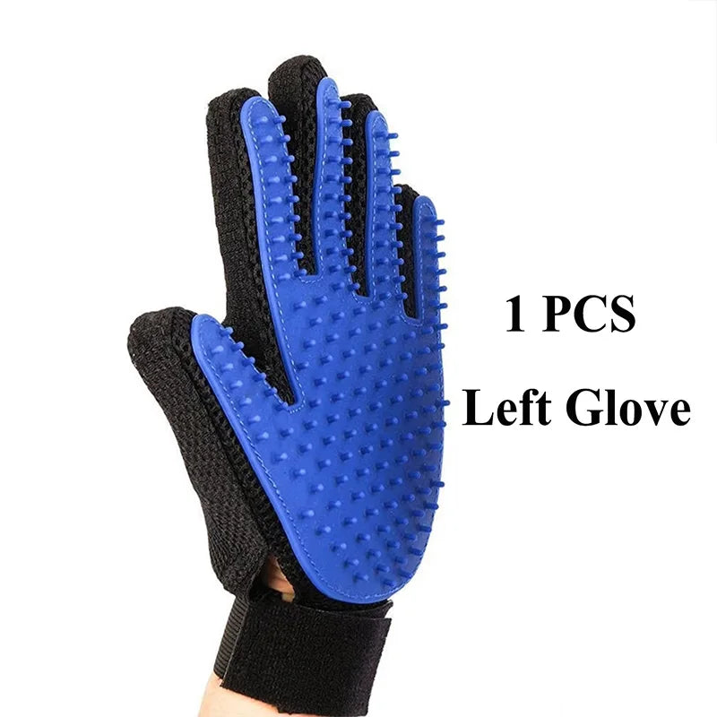 the GROOMGRIP SILICONE GLOVES - Silicone Pet Grooming Gloves, Dog/Cat Hair Deshedding Massage Brush, Comb Gloves to Bathe Dogs, Cleaning Hair Removal for Dog/Animal