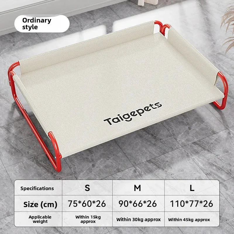 Dog camp bed summer kennel four seasons pet sofa off the ground moisture-proof medium and large removable dog bed