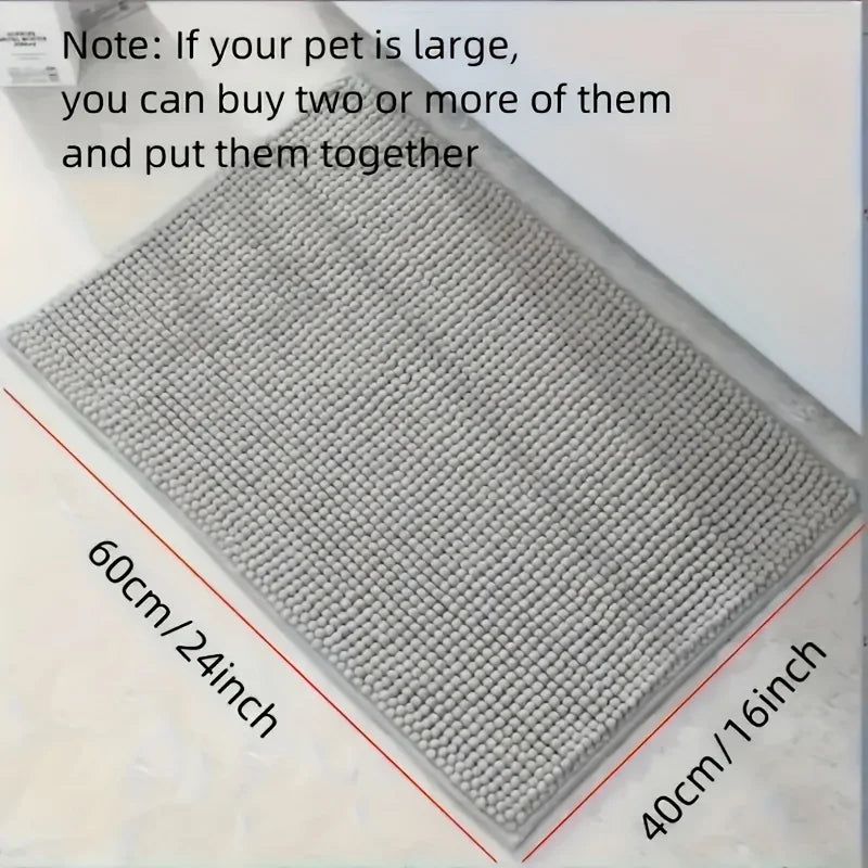 4 sizes Ultra-Absorbent Muddy Paw Dog Mat - Captures Dirt and Moisture, Quick-Drying, Non-Slip, Washable, and Ultra-Fine Fiber