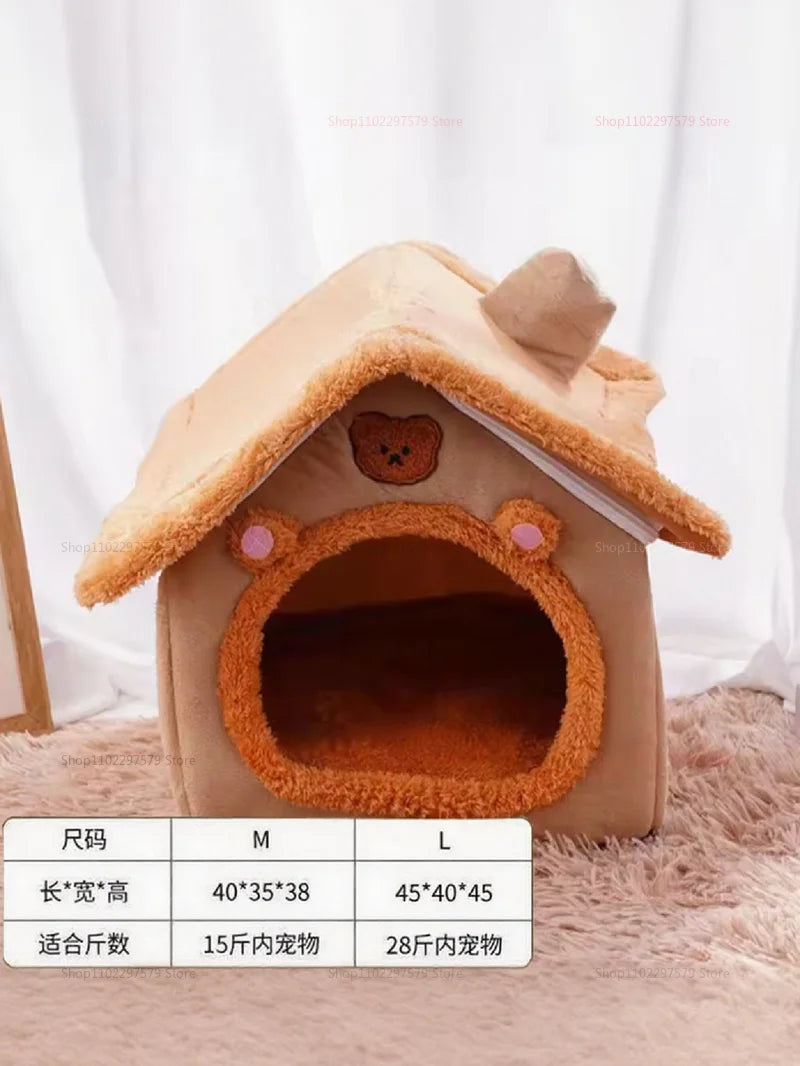 Foldable Washable Pet House for Small Dogs and Cats Removable Soft Cave Sofa Bed Extra Small Puppy Puppy Cave Indoor Outdoor Use