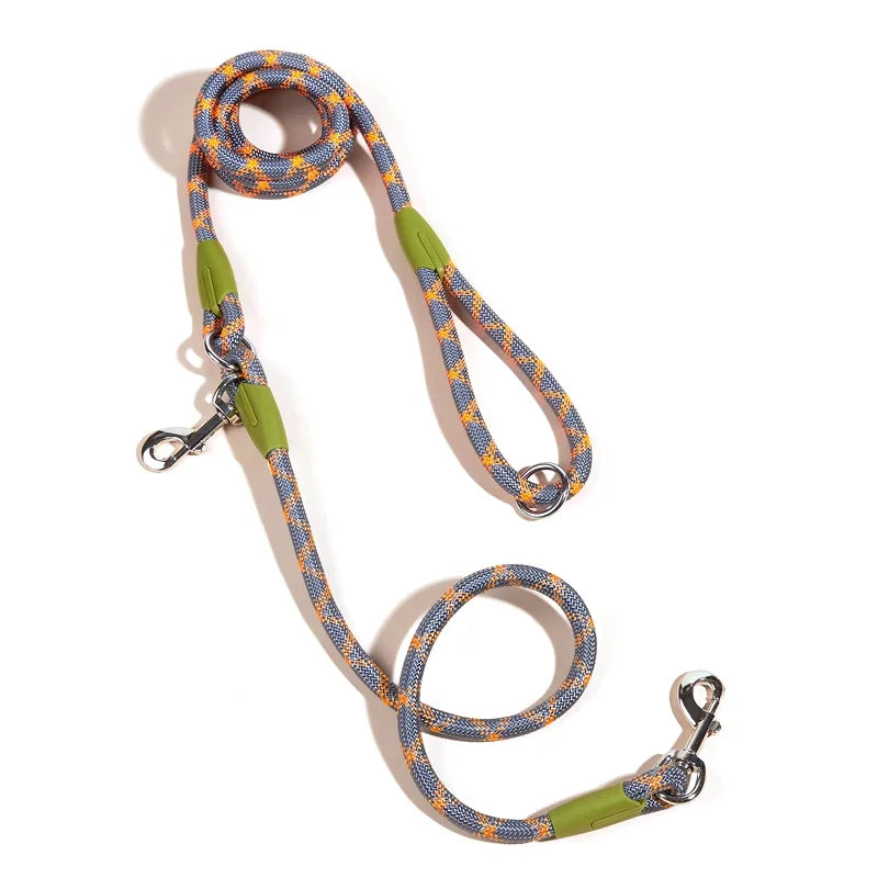 the GLOWSTRIDE NYLON LEASH - Reflective Nylon Leashes Pet Dogs Chain Traction Rope, Leads for Running Hands-Free, Rope Chain for Small/Large Dogs
