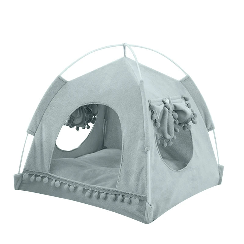 the DAINTY DOGHOUSE - Pet Dog/Cat Tent, Summer Cave Hut Cat/Dog, Sleep House for Kitten/Puppy, Playpen Cage Basket Kennel, Small Doghouse Bed Chihuahua