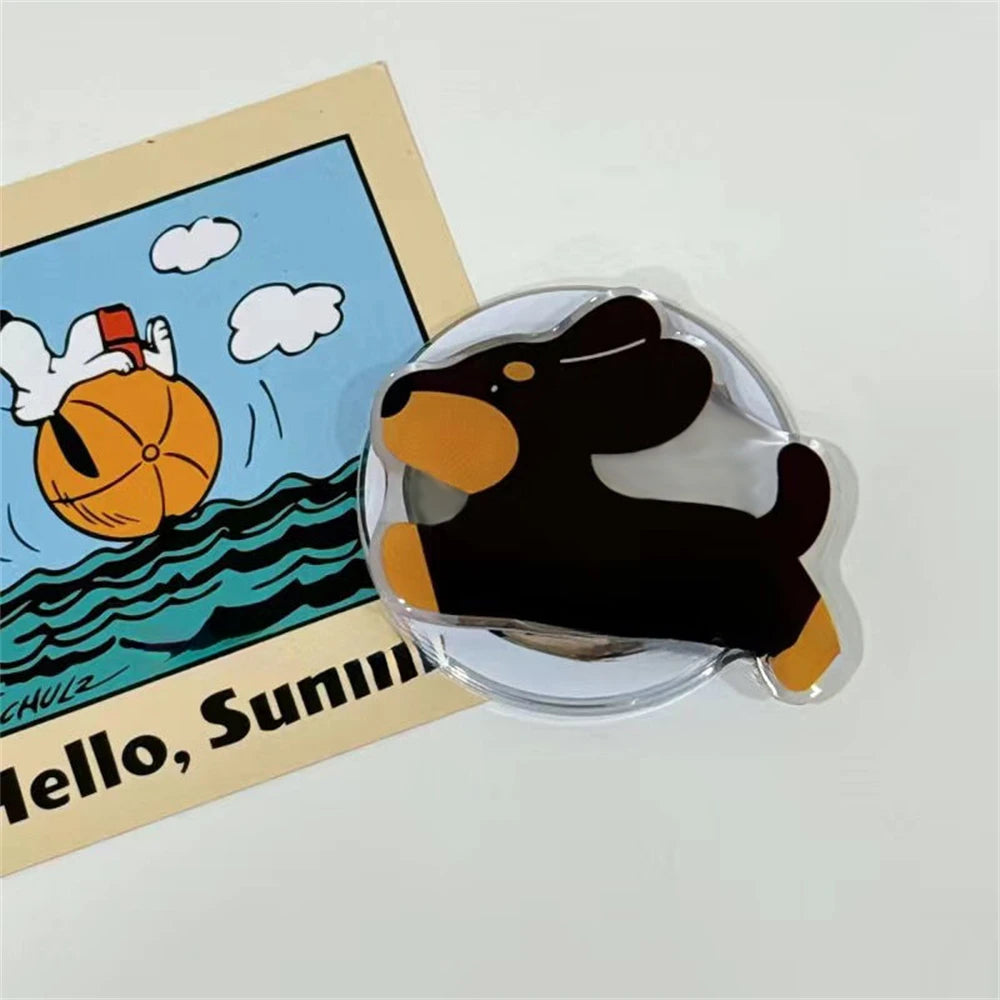 Cute Dachshund Dog Magnetic Holder Grip Tok Griptok Phone Stand Holder Support For iPhone For Pad Magsafe Smart Tok