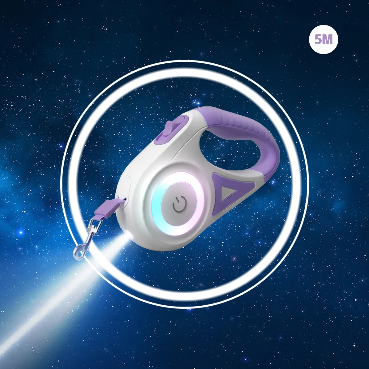 the LUMILEAD LED LEASH - LED Retractable Dog Leash with Light for Puppies/Small/Medium/Big Dogs/Cats, Pet Harness Straps Collar Accessories, 3m 5m Roulette