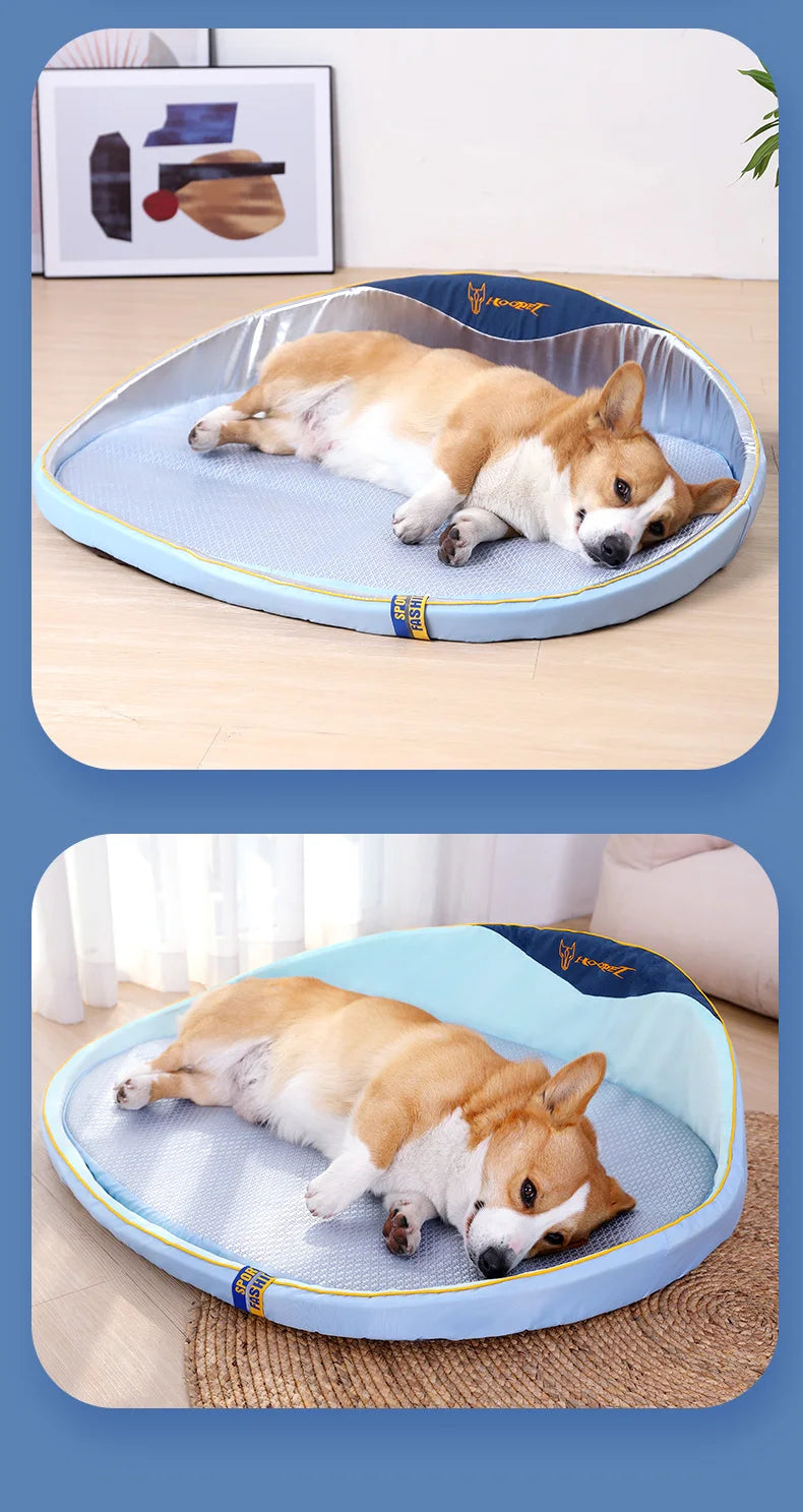 Kennel Summer Clearance Removable Mat Medium and Small Dog Pet Bed French Fight Corgi Shiba Dog Summer Cool Nest