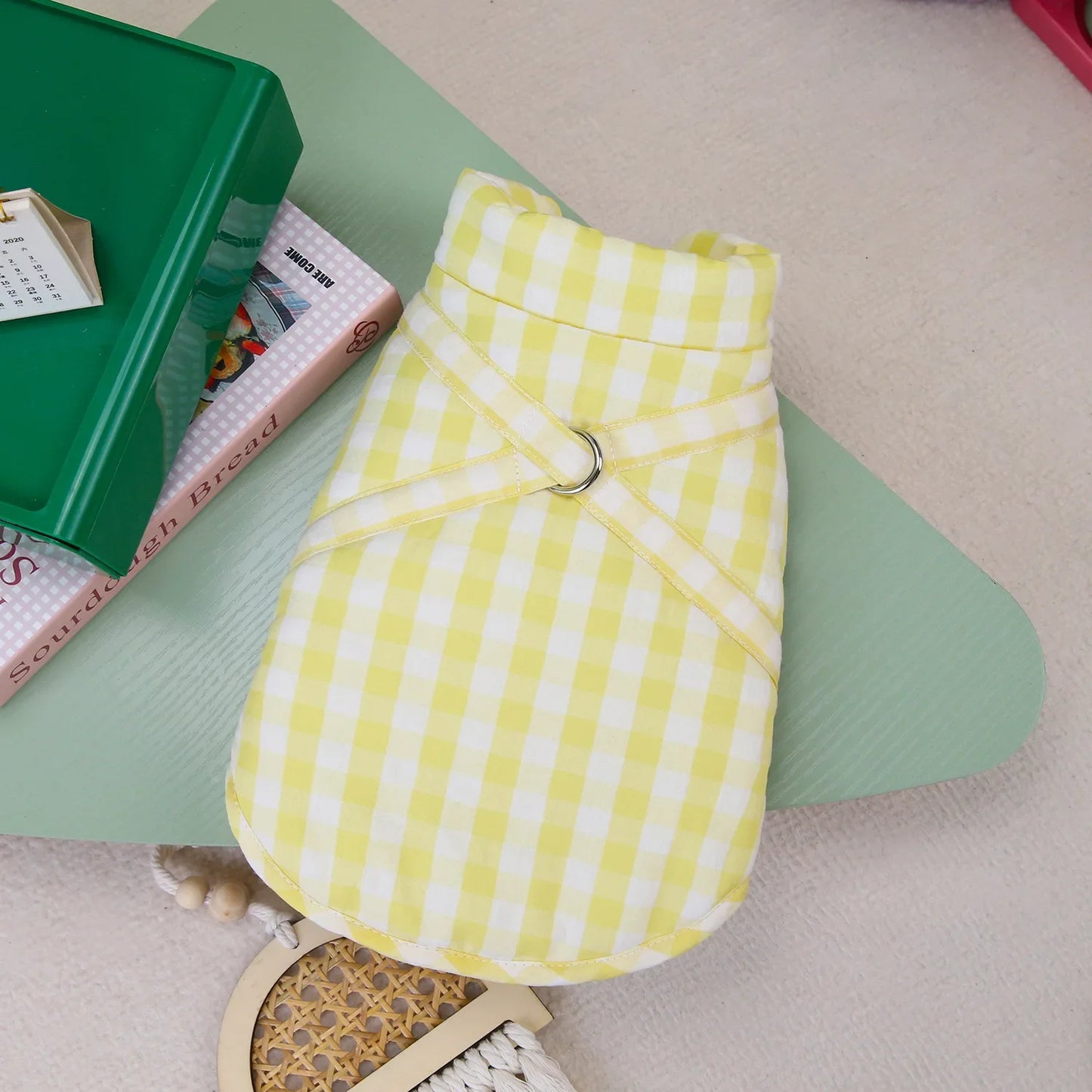 Warm Winter Pet Dog Clothes Plaid Parkas Dog Outdoor Coat Traction Pet Coat Vest Teddy Bear Small Dog Jackets Puppy Clothing