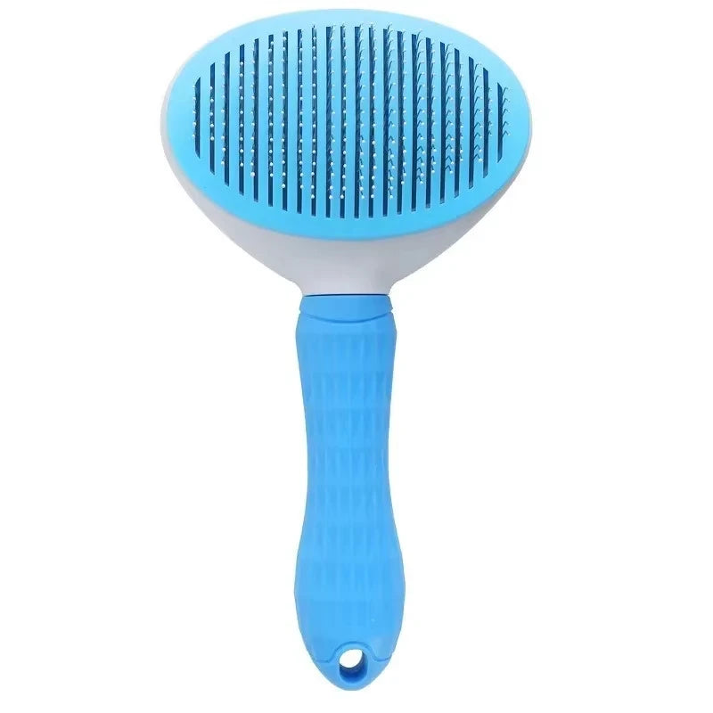 the PAWMASSAGE HAIR REMOVER - Dog Grooming Brush with Easy Clean Button, Pet Massage Comb for Effective Detangling and Hair Removal, Suitable for Dogs