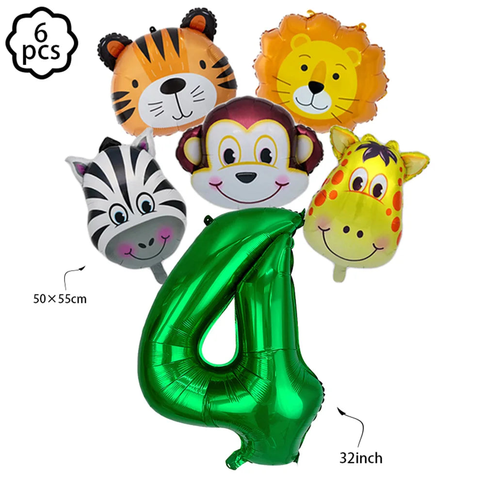 Jungle party Banner Garland Hanging swirls decor Jungle Wild One Birthday decor Safari Jungle Animals Birthday Party Decoration
