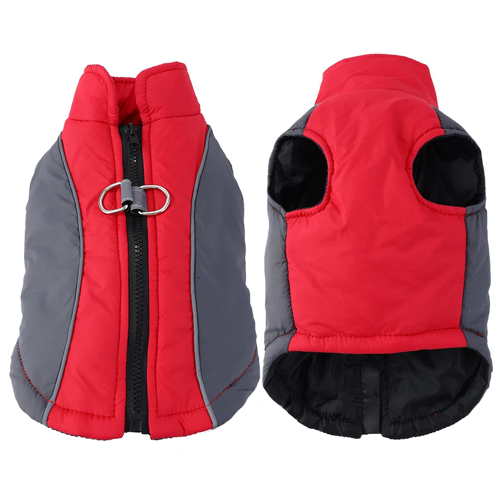 the HYDROWARM DOG VEST - Waterproof Pet Vest Coat for Winter, Warm Dog Jacket for Small/Medium Dogs, Reflective Puppy Outfits with D-Ring, Chihuahua Apparel
