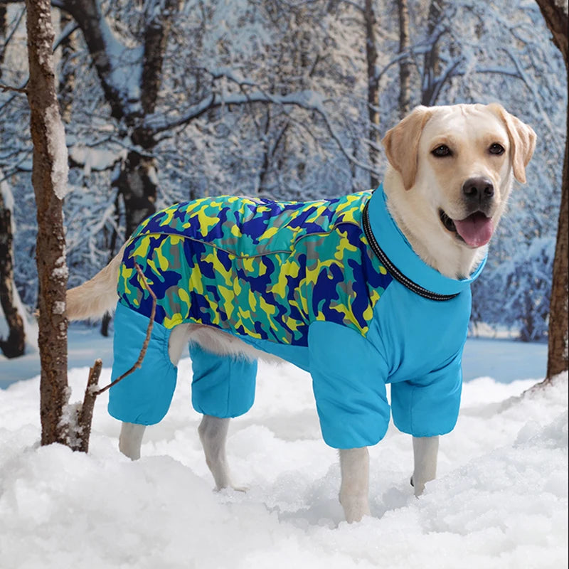 the BIG BUDDY ARTICSUIT - Winter Dog Clothes, Super Warm Large Dogs Jacket, Thick Pet Cotton Coat, Waterproof Dog Jumpsuits for French-Bulldog Overalls