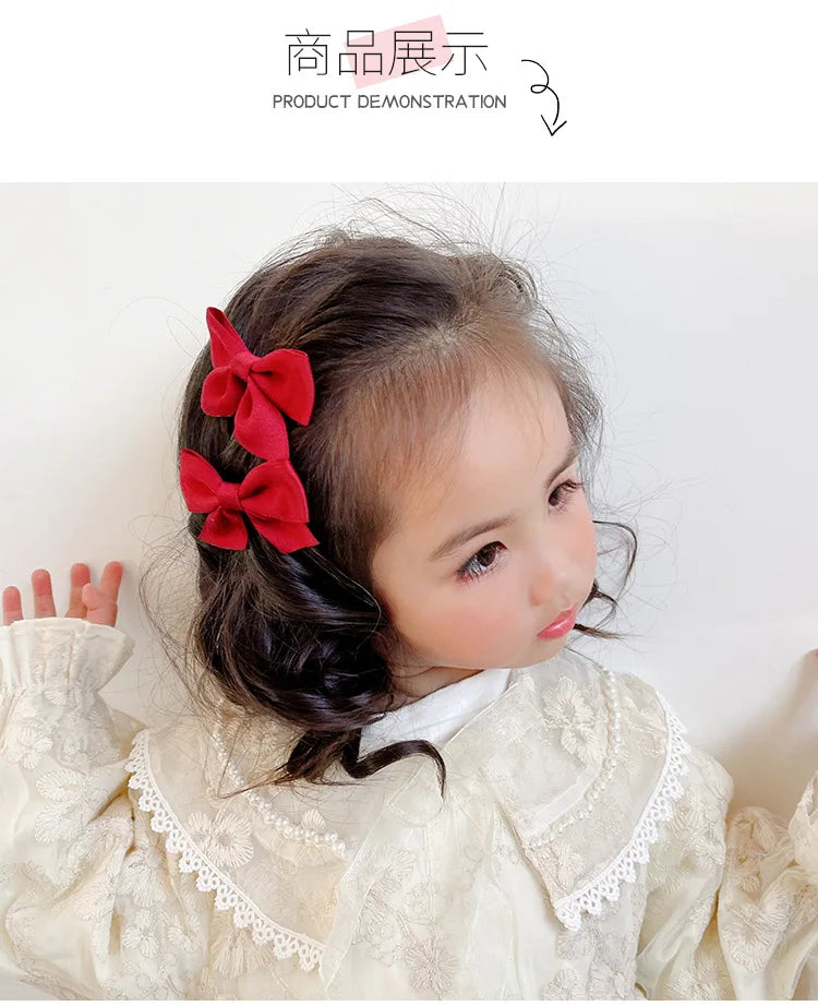 the BEAUTY BOWS - 2PCS Solid Dog Bows, Dog Hair Clips, Pet Bowknot, Doggy Hair Grooming Products for Puppy/Kitten/Dog, Hair Barrette Pet Accessories