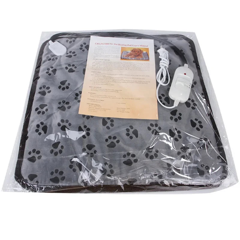 Pet Heated Mat Dog Temperature Adjustable Dog Heating Pad Waterproof Electric Heating Pad 3,9 Gears Timer Dog Sleeping Supplies