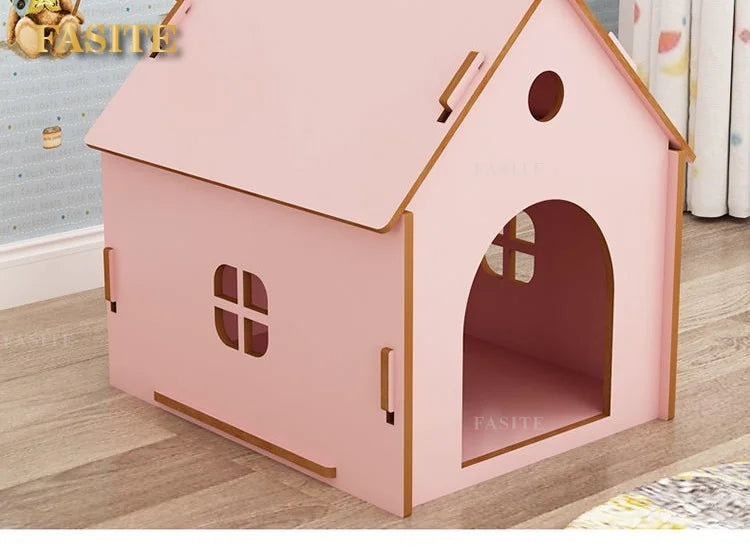 the RED BARN DOGHOUSE - Top Cover Doghouse, Outside Easy Installed Winter Gate Door Window External Entrance Nest, Home Pets Products
