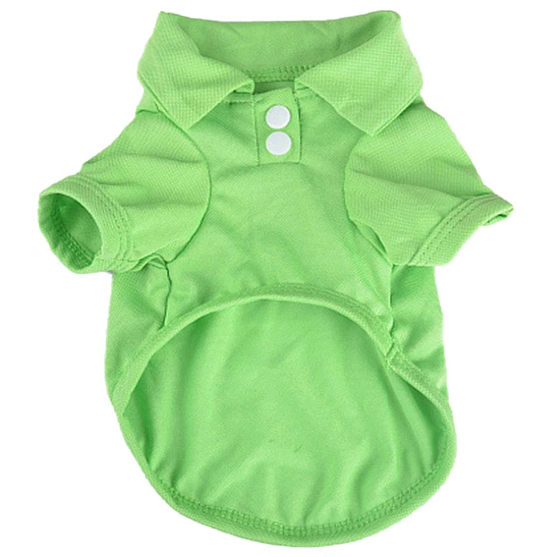 the CANDYPAW COOL TEE - Summer Pet Vest, 6 Candy Color Shirts, Puppy Breathable Solid Polo-Shirts, Chihuahua/Yorkie Fashion Vests, Dog Costume, Pet Clothing