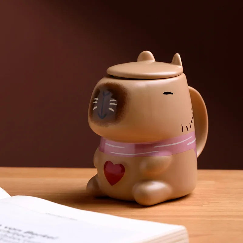 2025 New Ceramic Water Dolphin Cup Capybara Mug Home Breakfast Milk Coffee Mug Cartoon Creative Modeling Cups