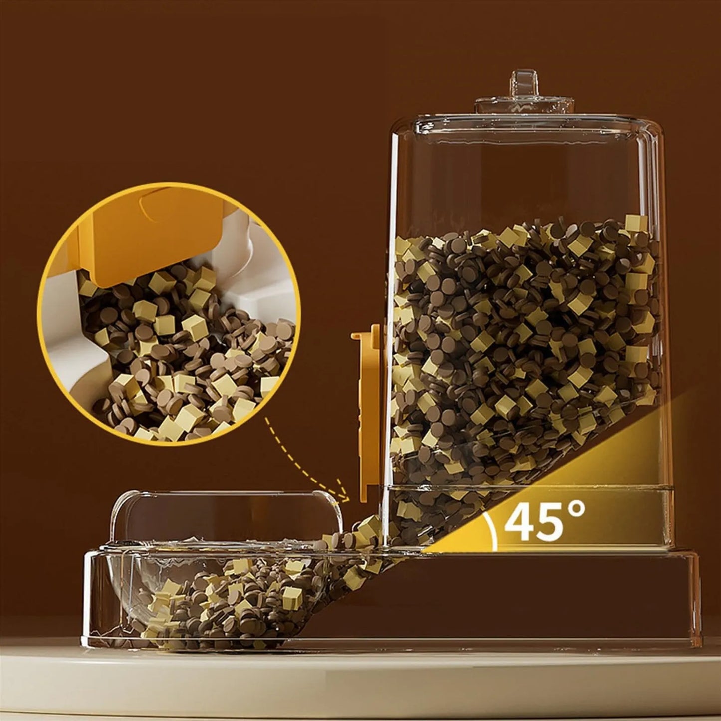 2 In 1 Automatic Pet Feeder Removable Portable Convenient Drinking Cats Feeder Pet Feeding Bowl For Small Animals Puppy