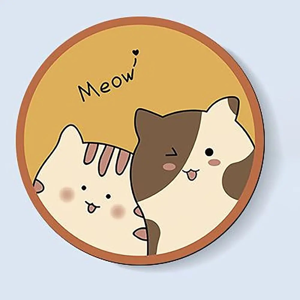 S/L Coasters Cartoon Tableware EVA Bowl Dish Pot Mats Bear Dog Cat Waterproof Heat Insulation Pad for Home Kitchen