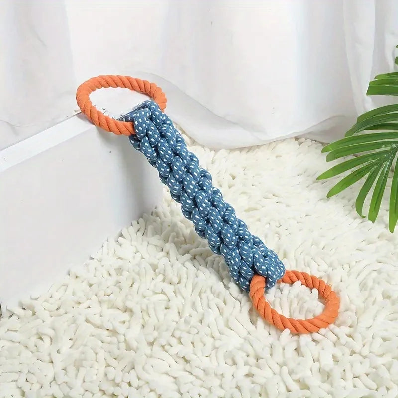 RopeRally Chew Toy™ | Durable Dual-Handle Tug Rope for Dogs | Dog Paw Clothing™