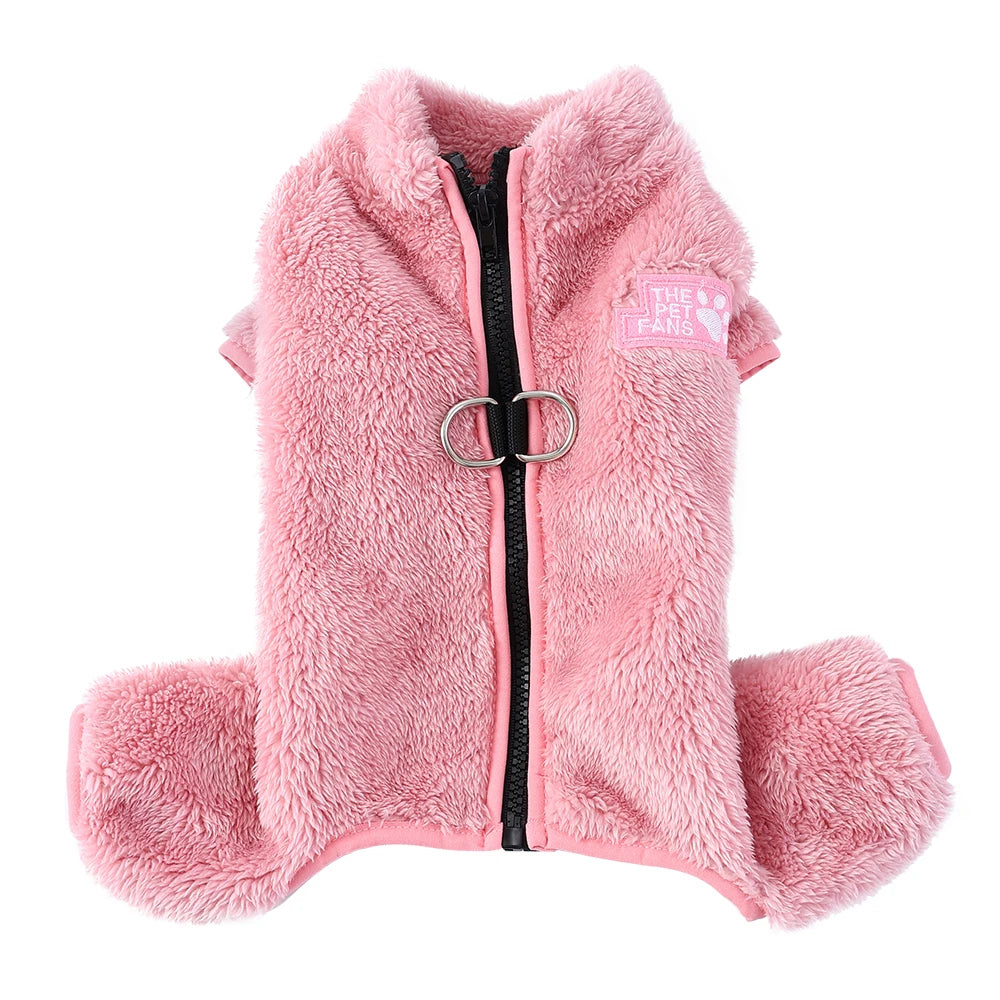 Winter Dog Jumpsuit Fleece Warm Pet Clothes For Small Medium Dogs Cats Soft Plush Pajamas Puppy Jacket Overalls Chihuahua Coat