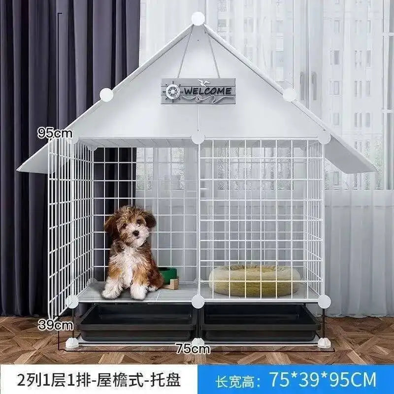 the BANGKOK BARKER - Fences Simple Kennel, Iron Teddy Living Room, Creative Doghouses, Pet Indoor Balcony Home, Pomeranian Puppy Courtyard Pet Cage