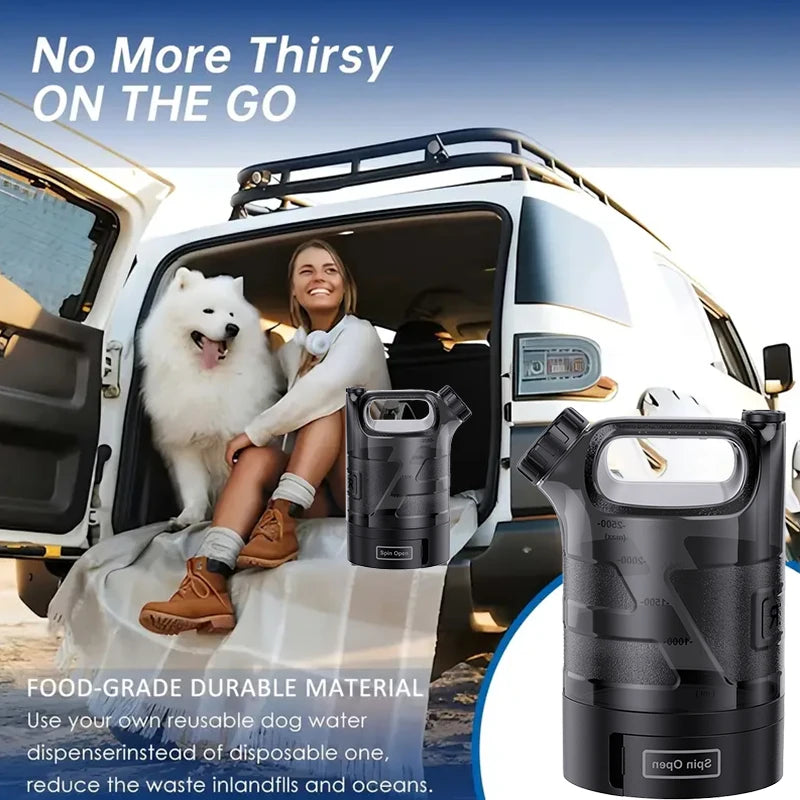 Portable 2.6L Dog Water Bottle, Large Capacity Hydration Flask for Outdoor Sports and Pet (Cat & Dog) Drinking Bottle
