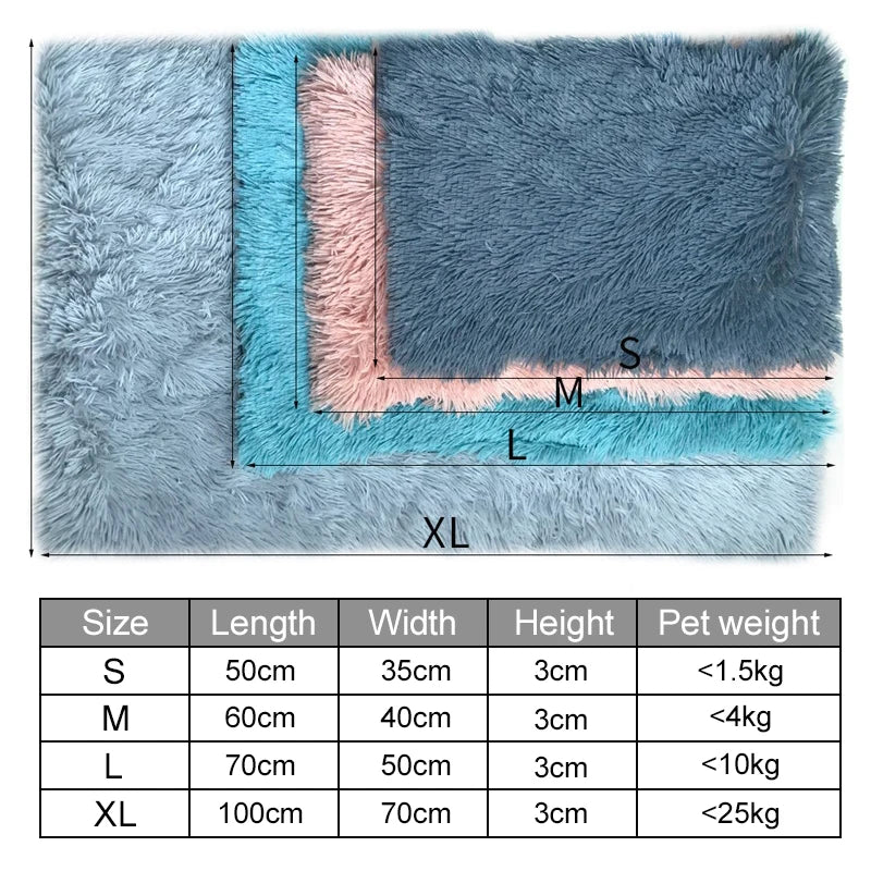 the PAWPLUSH SLEEP MAT - Plush Dog Cushion, Washable Soft Pet Dog Bed Sleeping Mat, Cat/Dog Beds, Dog Pad, Winter Warm Pet Blanket, Large/Medium Dog Cushion