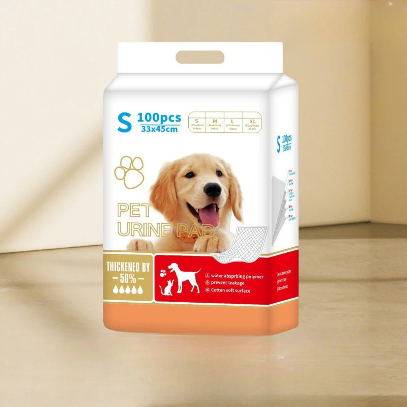 the DOG DIAPER MATS - 100/50/40/25PCS High Absorbent Thick Dogs Diapers, Disposable Puppy Training Pee Pads, Quick Dry Surface Mat, Clean Cushion