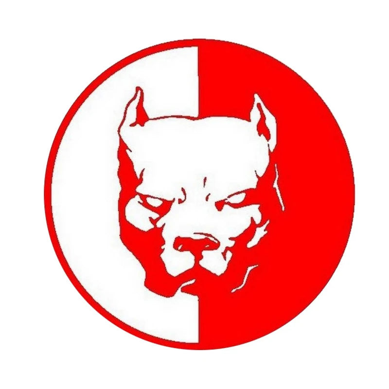 Bulldog Car Stickers Reflective Decals Funny Waterproof Pitbull Dog Car Vinyl Decals Decoration for Fuel Tank Cap 12cmx12cm