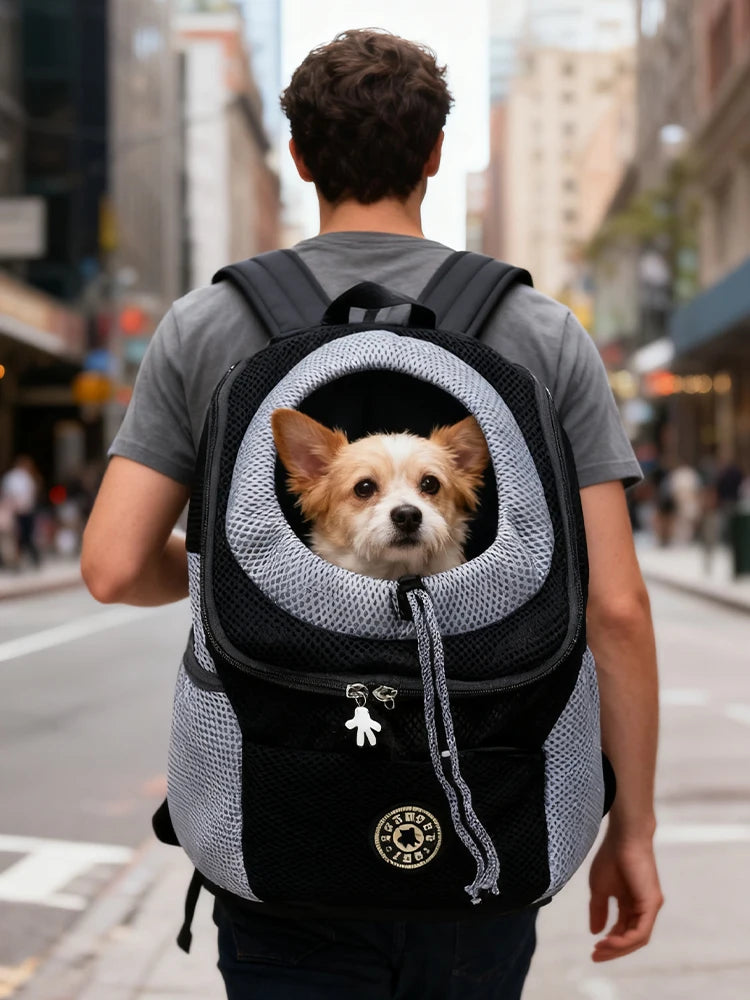 Dog Carrier Backpack for Pets, Thickened Sponge Pet Front-Facing Dog Carrier Backpack, Portable Puppy Transport Dog Bag