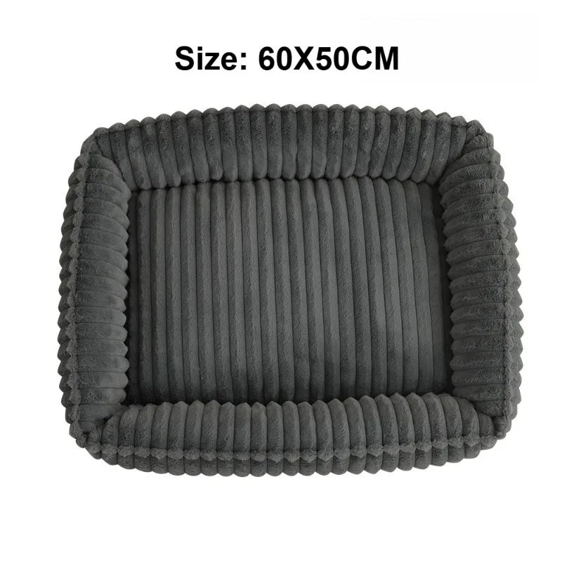 Pet Cat Dog Bed Square Plush Cat Mat Pet Cushion Winter Thickened Orthopedic Pet Mat Soft And Comfortable Cat Bed Pets Supplies