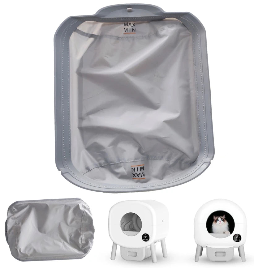 Automatic Cat Litter Box Accessories Soft Fabric Mat Collecting Feces Bottom Capsule Cat Toilet Litter Box