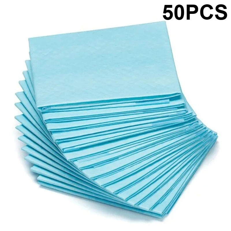 the PUPPY TRAINING PADS - 20/50PCS Disposable Pet Diapers, Diaper Pads for Puppy Training, Absorbent Leak Proof Cleaning Pads, Available in Various Sizes